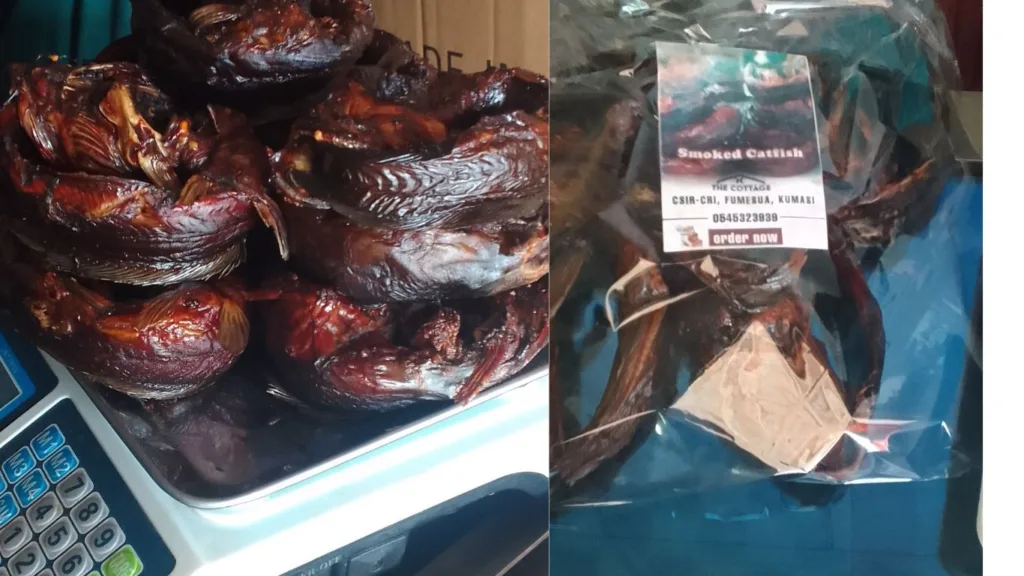 Packaging of smoked fish for sale